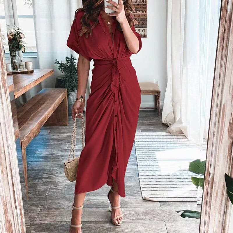 Julia – Luxe maxi jurk met verfijnde details