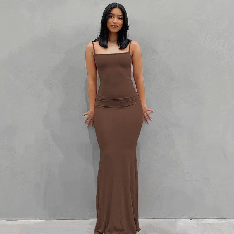 Nina – Slim fit bodycon maxi jurk