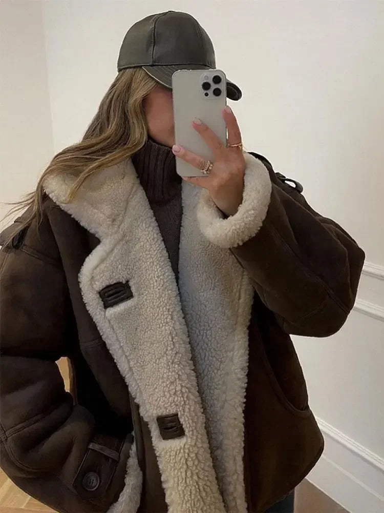 Zoe - oversized fleece jas