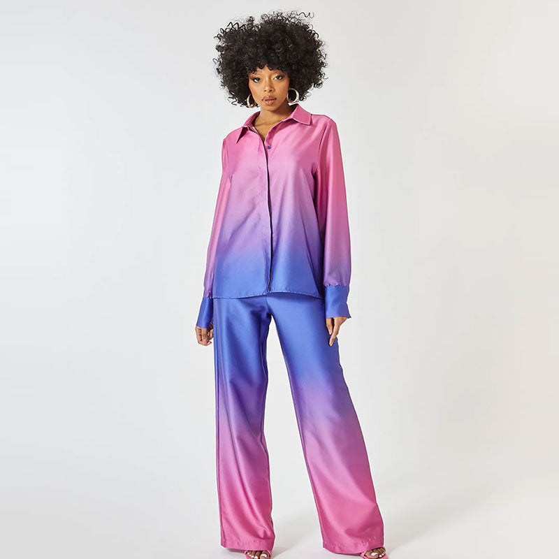 Isabelle – Luchtige Kleurrijke zomerset met pofmouwen & brede tailleband