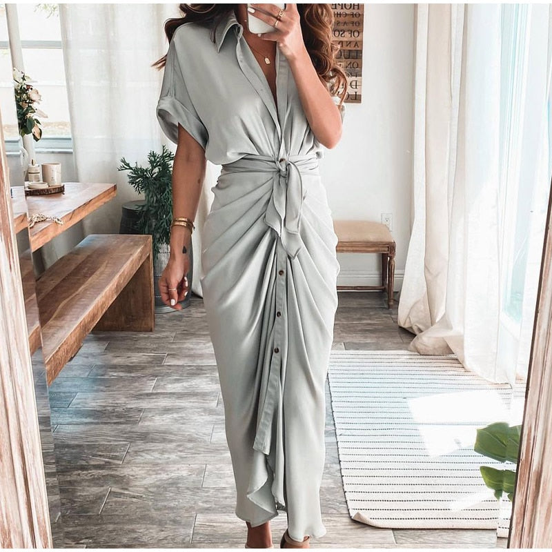 Julia – Luxe maxi jurk met verfijnde details