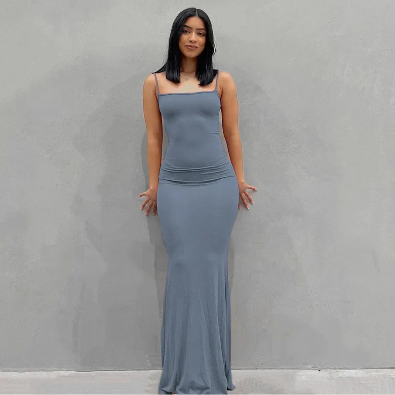 Nina – Slim fit bodycon maxi jurk