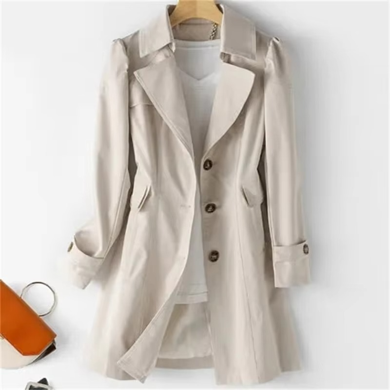 Élise – mid-length trenchcoat met lange mouwen