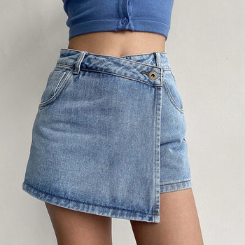 Sophie - Asymmetrische Denim Rok