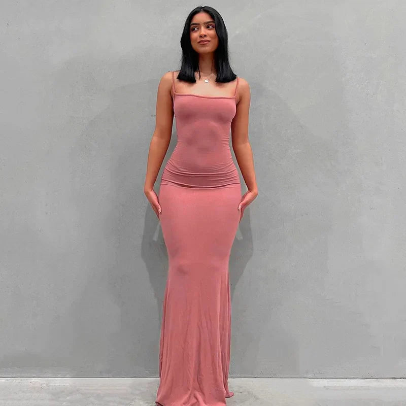 Nina – Slim fit bodycon maxi jurk