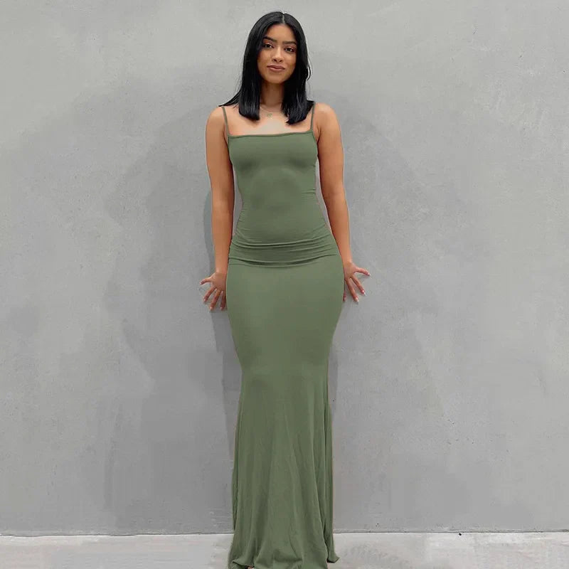Nina – Slim fit bodycon maxi jurk