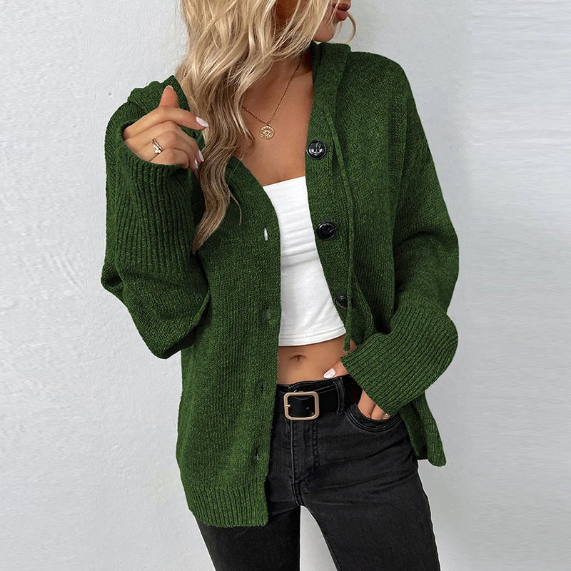 Bo – dikgebreid cardigan-vest met capuchon