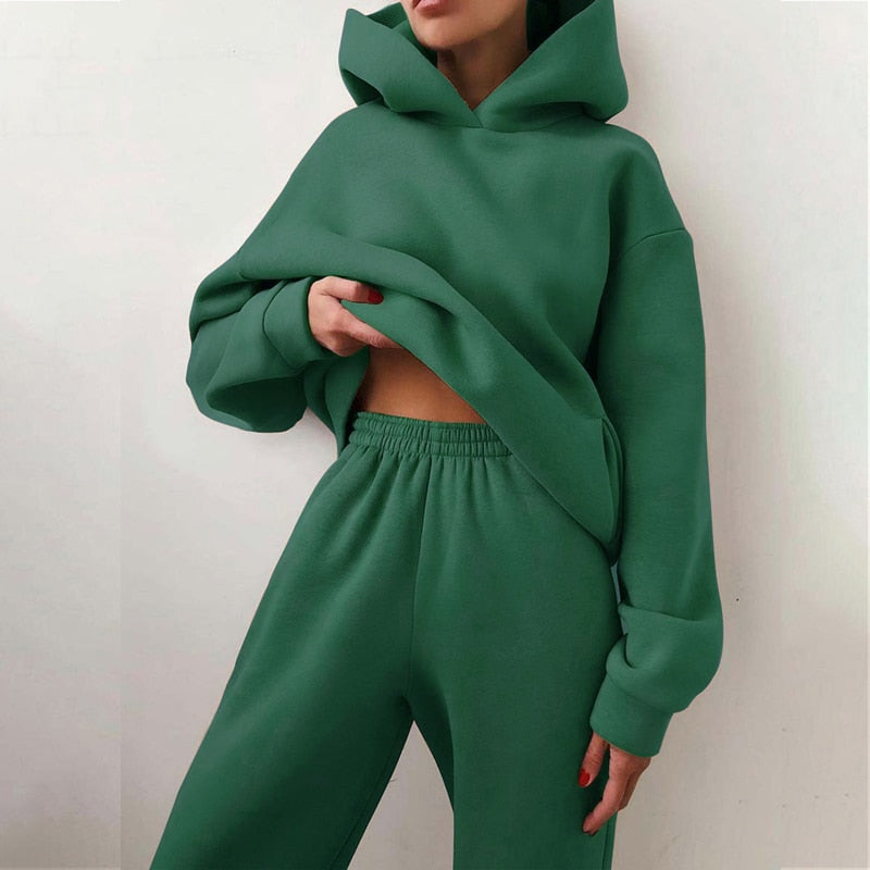 Hanne – dames loungepak met trui en joggingbroek