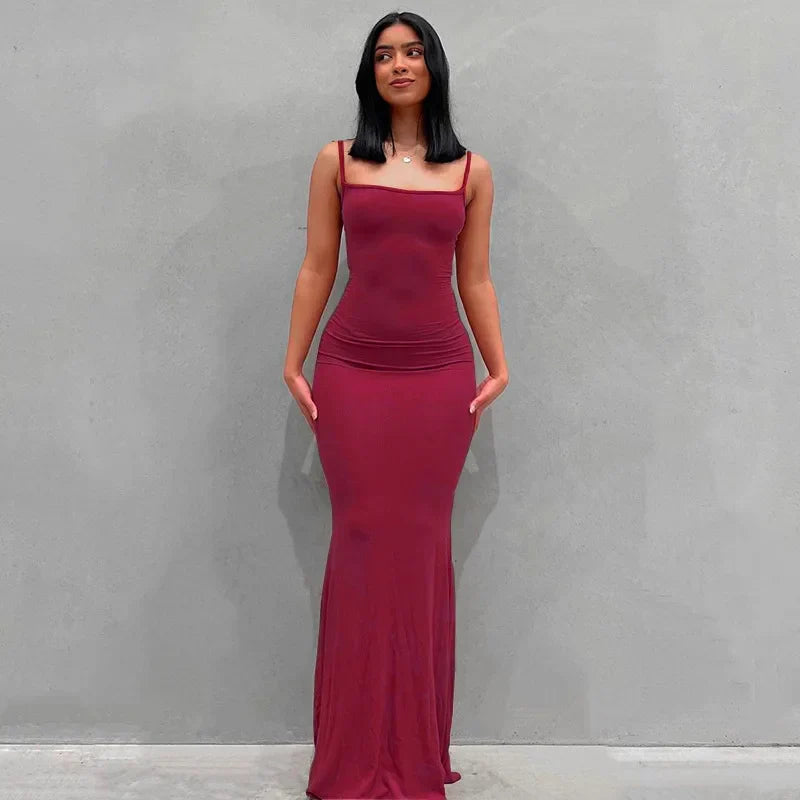 Nina – Slim fit bodycon maxi jurk