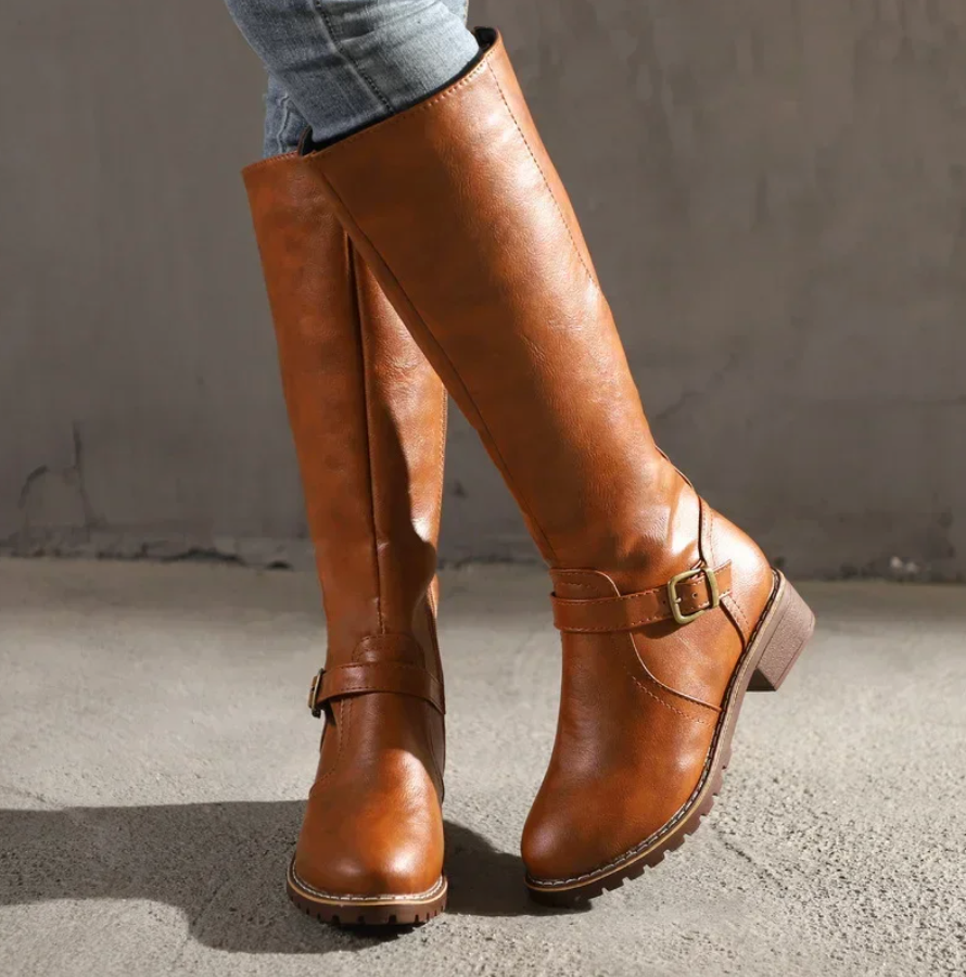 Isabel – vegan kniehoge winterlaarzen met casual pasvorm