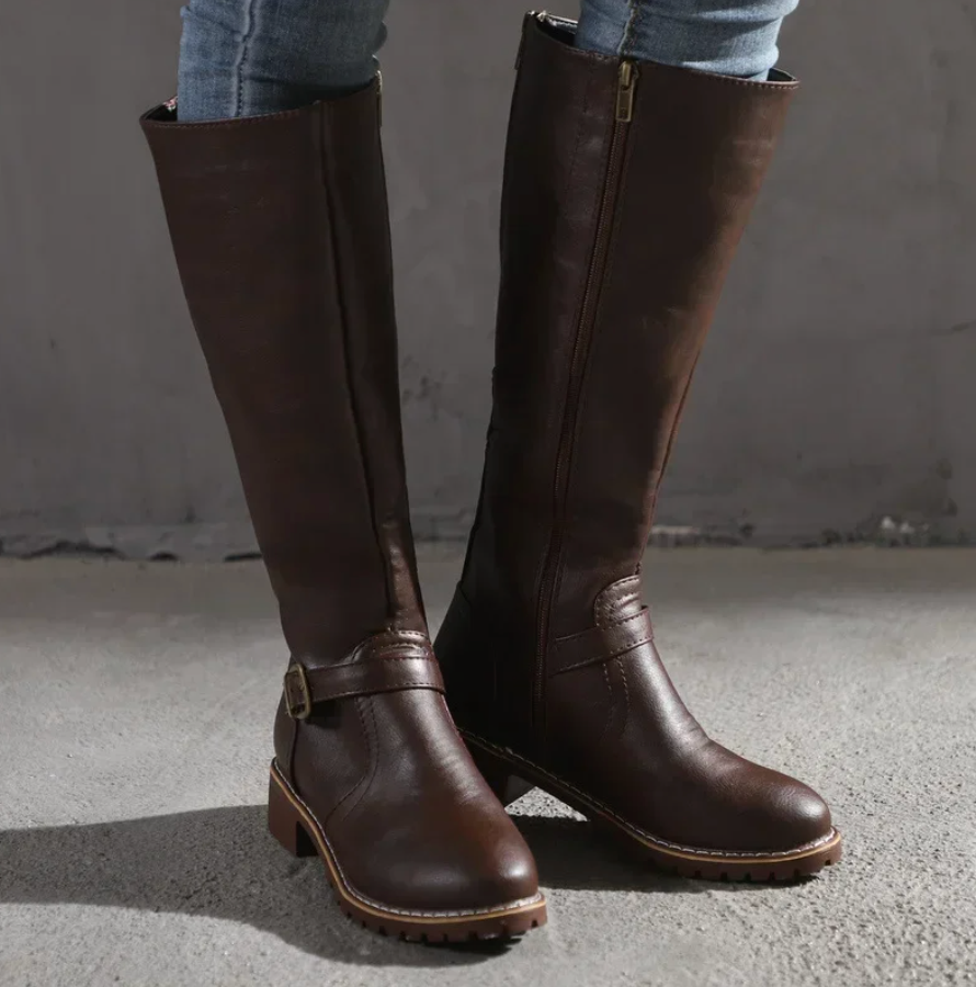 Isabel – vegan kniehoge winterlaarzen met casual pasvorm