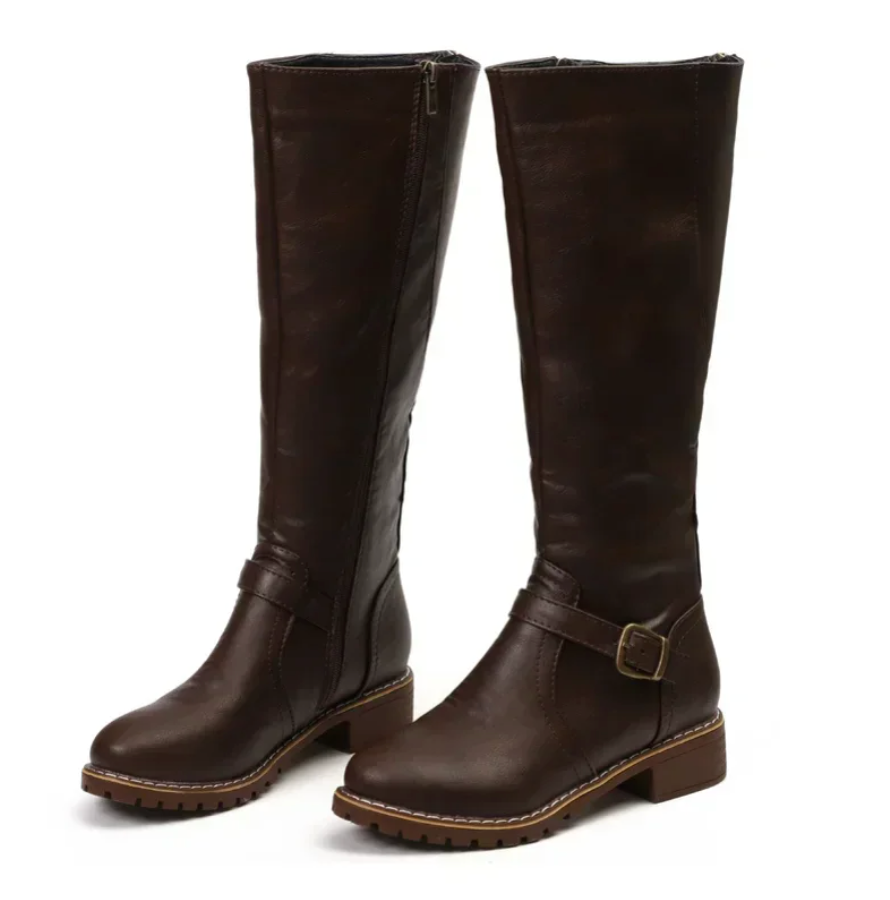 Isabel – vegan kniehoge winterlaarzen met casual pasvorm