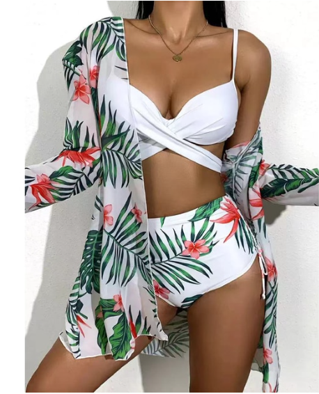 Sophie – Kleurrijke bikini met tropische bloemenprint