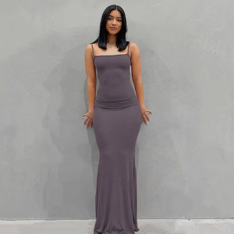 Nina – Slim fit bodycon maxi jurk