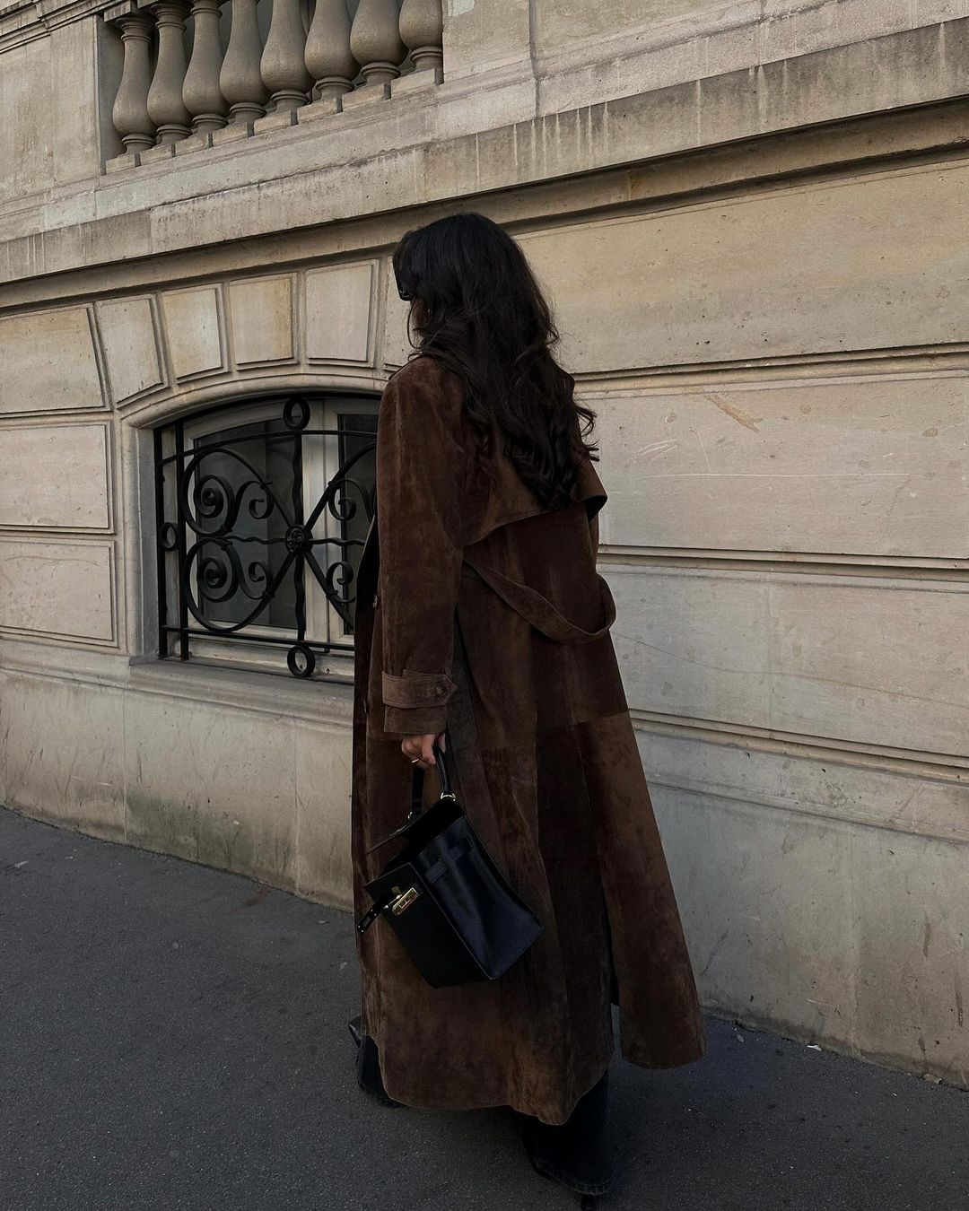 Paris - Luxe Faux Suède Trenchcoat