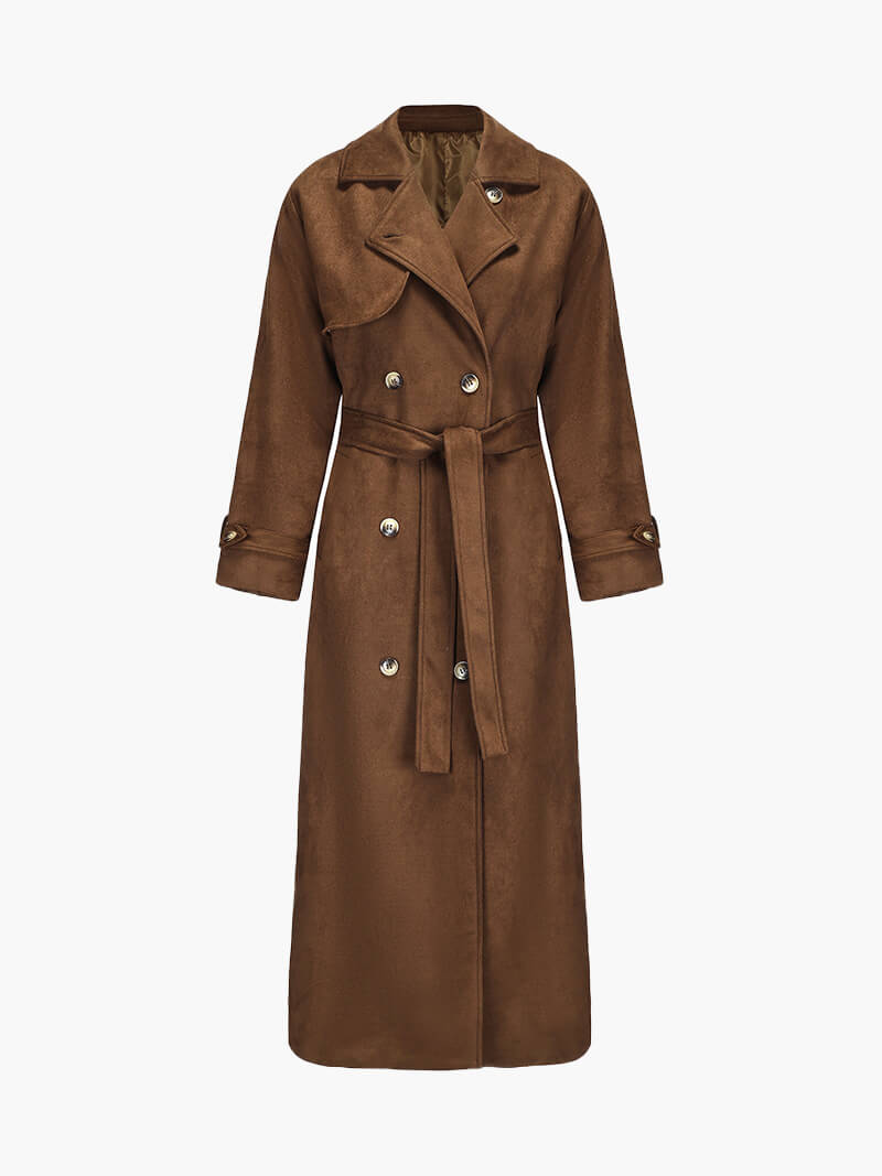 Paris - Luxe Faux Suède Trenchcoat