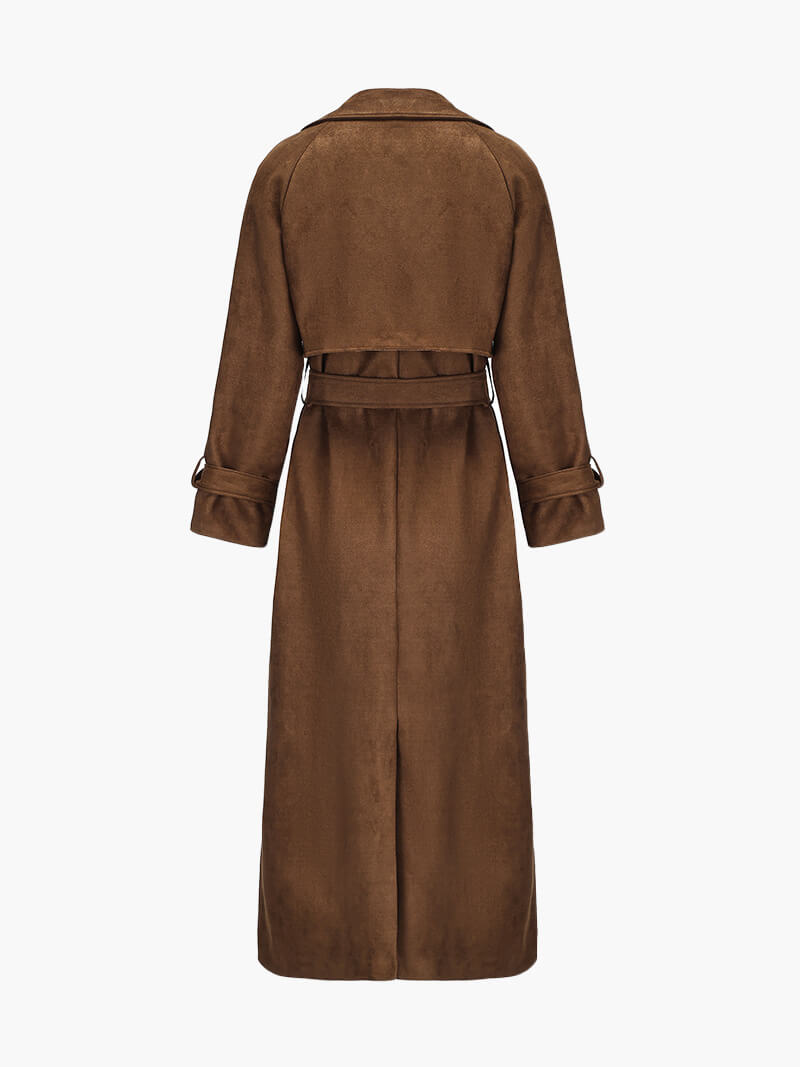 Paris - Luxe Faux Suède Trenchcoat