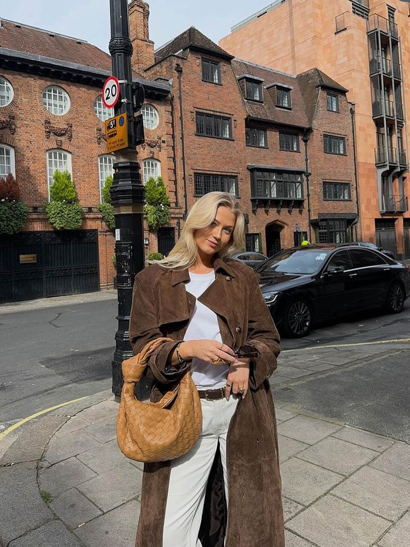 Paris - Luxe Faux Suède Trenchcoat