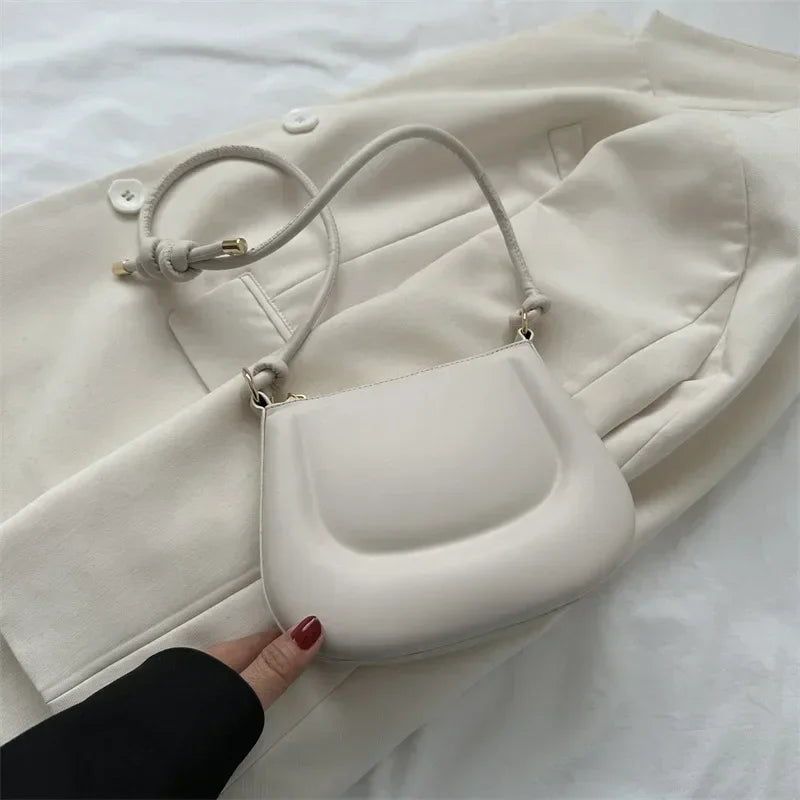 Lina – retro crossbody tas van pu leer met verstelbare riem