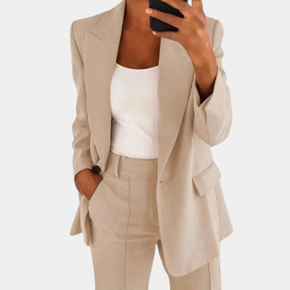 Yara – casual getailleerde blazer van ademend materiaal
