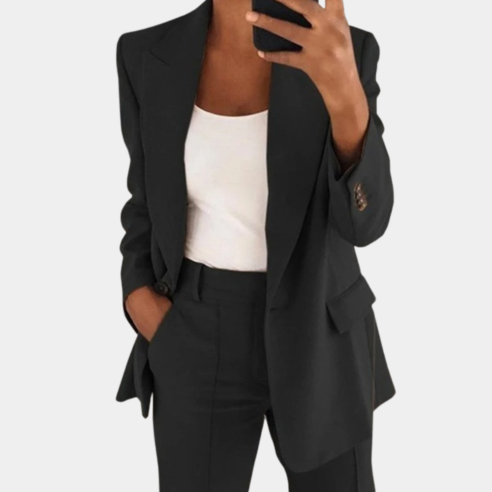 Yara – casual getailleerde blazer van ademend materiaal