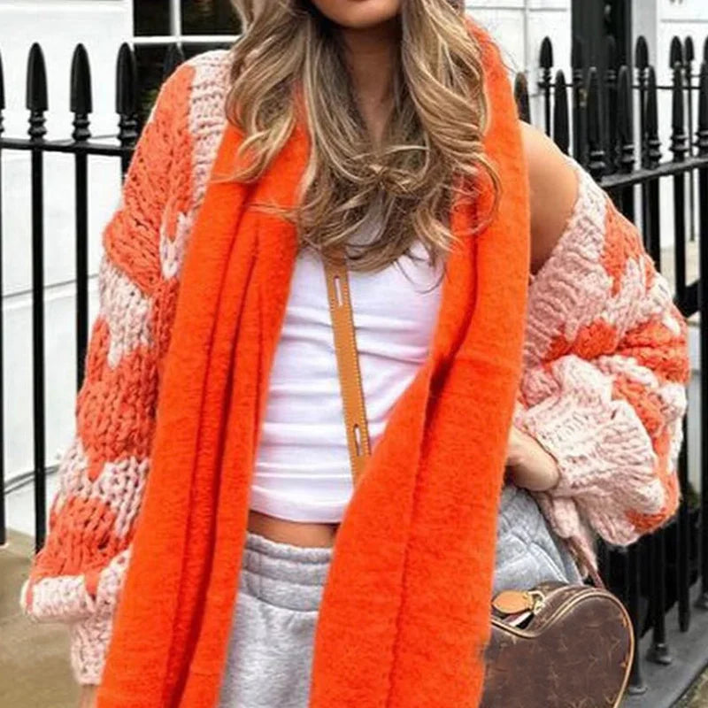 Yara – cropped cardigan vest met streeppatroon en lanternmouwen