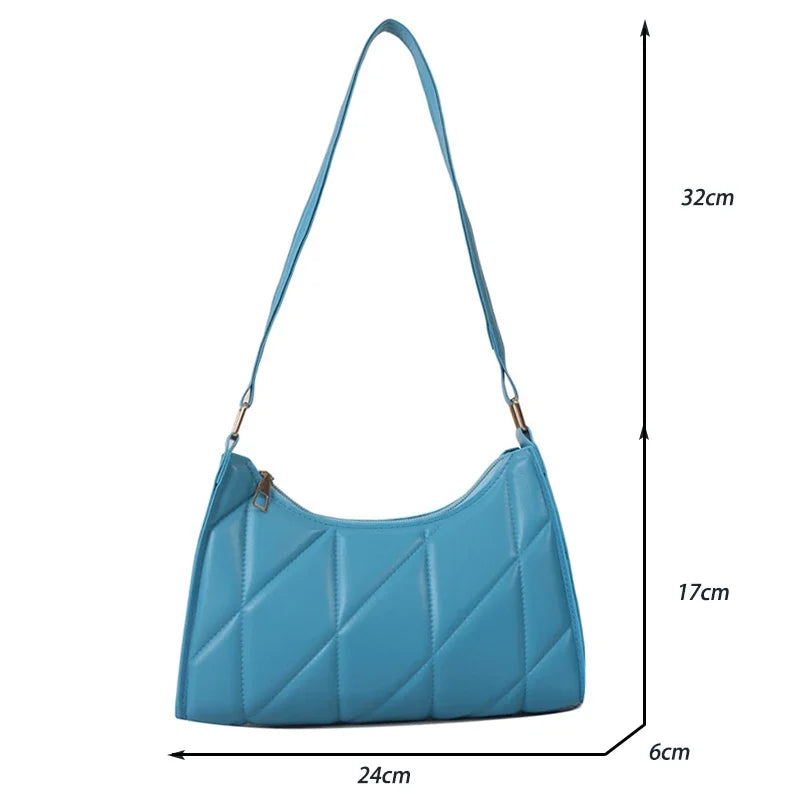 Luna – handtas van pu leer met strak design en korte schouderband