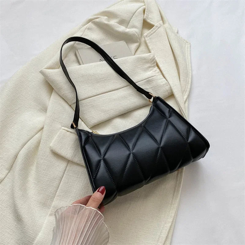 Luna – handtas van pu leer met strak design en korte schouderband