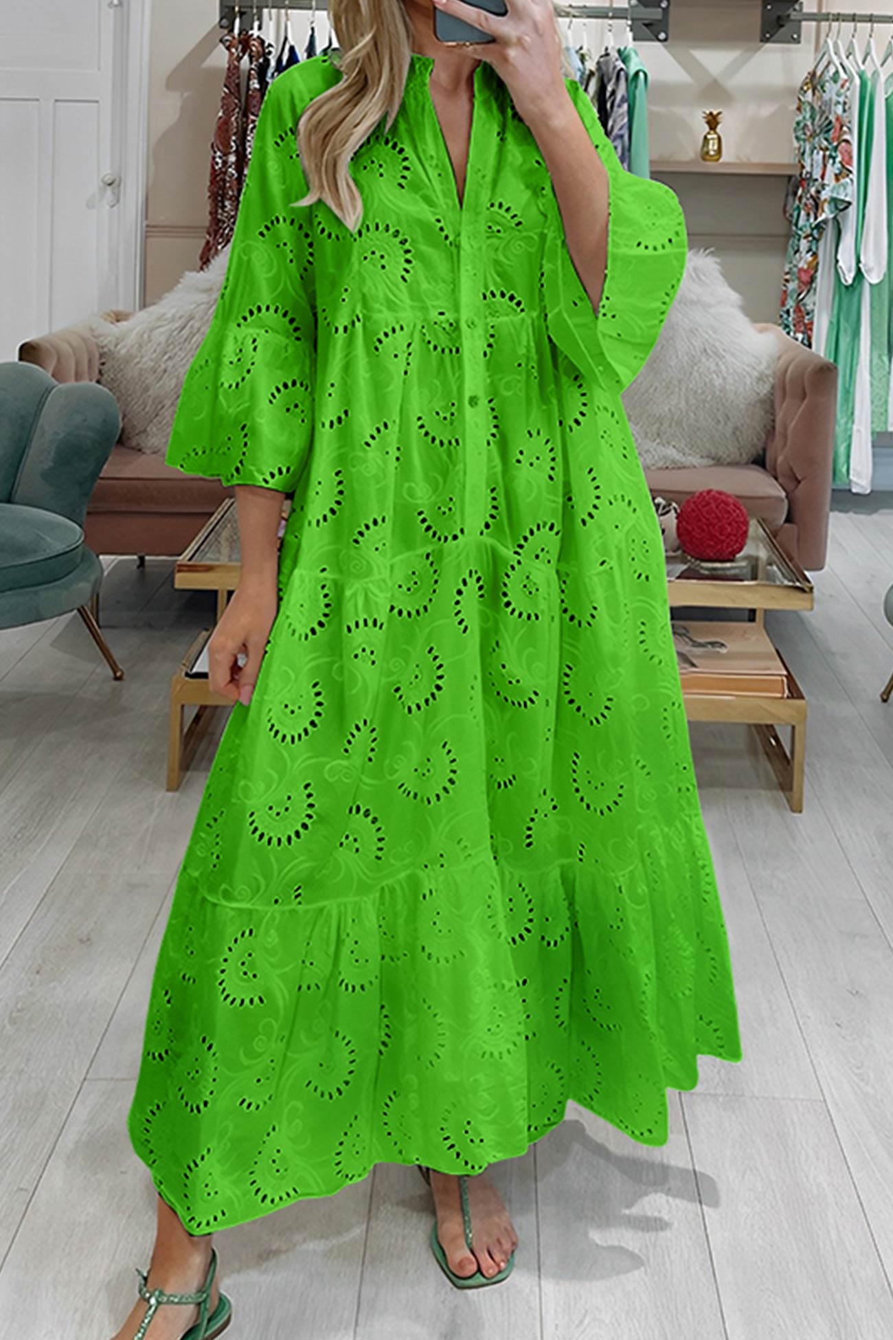 Flora – Maxi-jurk met romantische bloemenprint en vloeiende rok