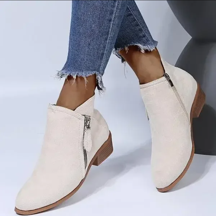 Alina – dames ankle boots van PU-leer met stevige zool