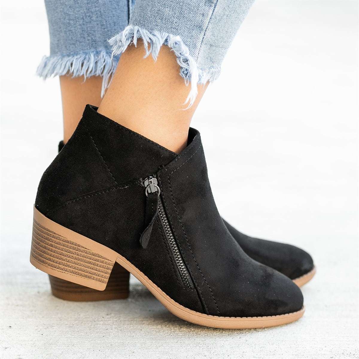 Alina – dames ankle boots van PU-leer met stevige zool