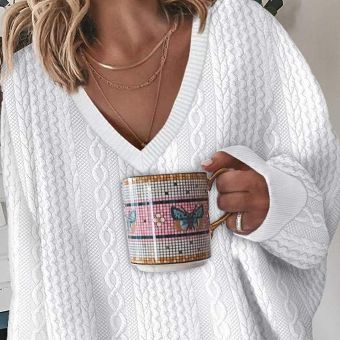 Ayla – oversized gebreide trui van polyester
