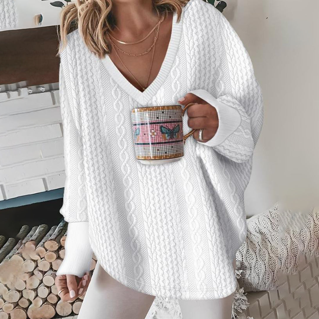 Ayla – oversized gebreide trui van polyester
