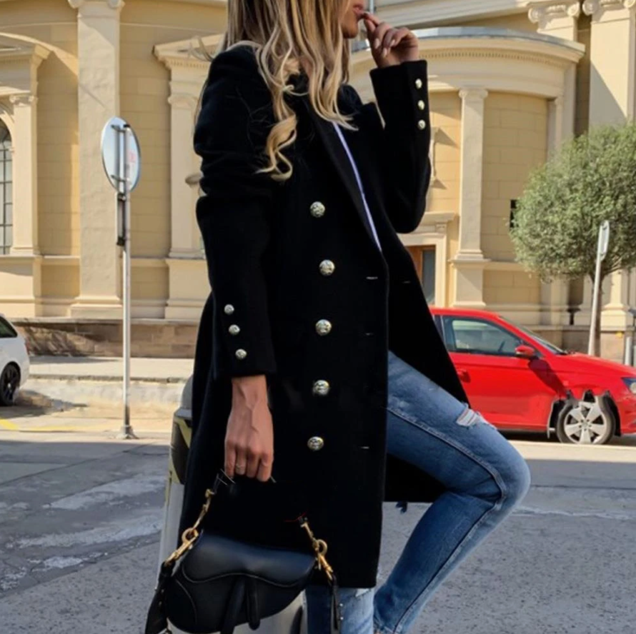 Victoria – double-breasted wollen trenchcoat