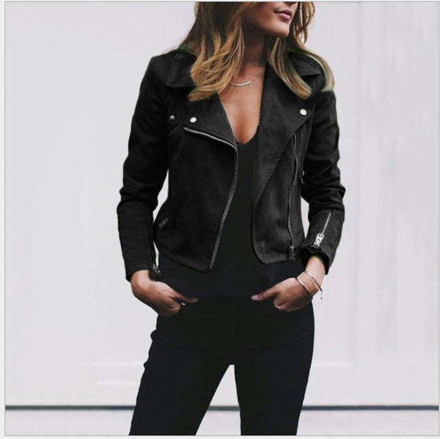 Ava – Vintage Leren Jas Met Revers