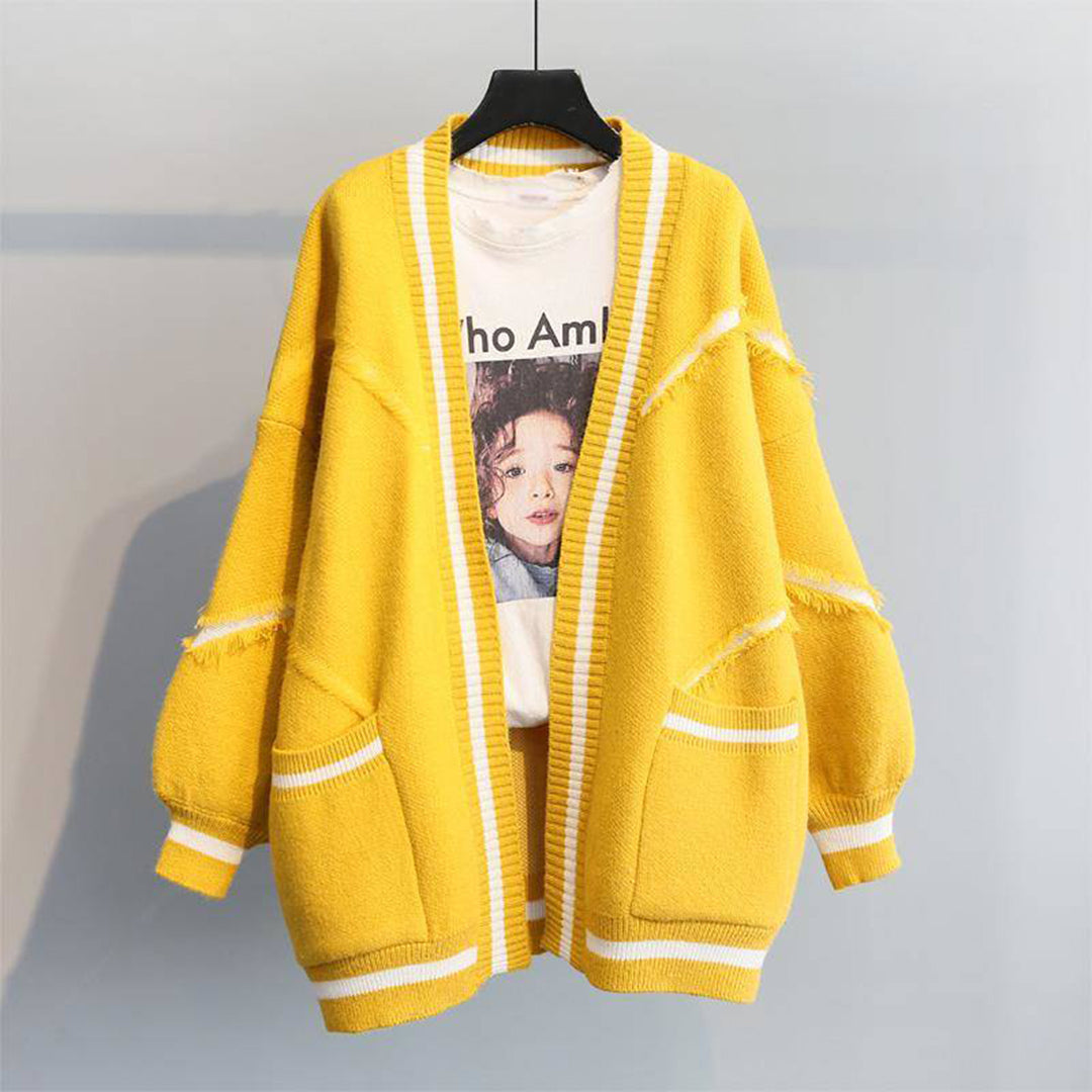 Jill – gestructureerd cardigan vest met Parijse stijl
