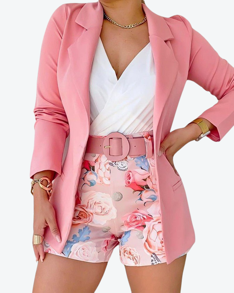 Camila - Blazer & High Rise Shorts Zomer Set