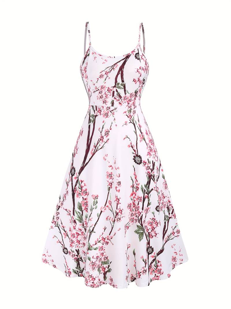 Vivian – Maxi zomer Jurk met levendige bloemenprint in zomerse kleuren