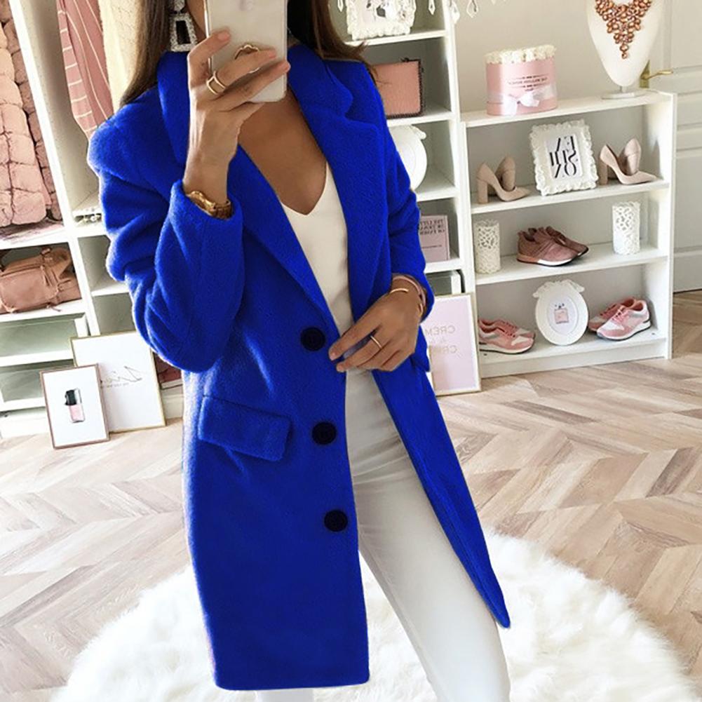 Elena – lange dames trenchcoat met blazerdesign