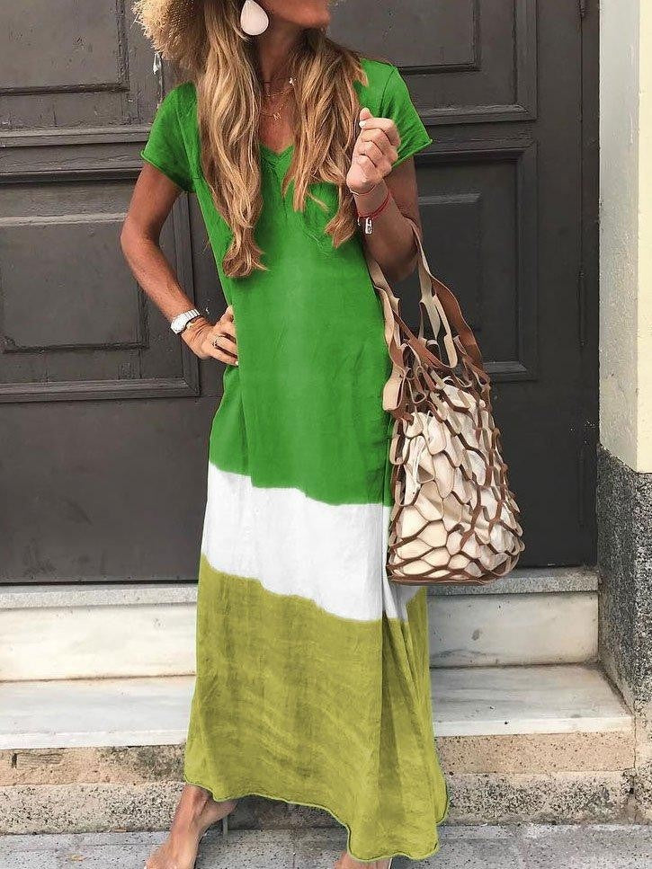 Mowa – Maxi zomerjurk met patchworkprint