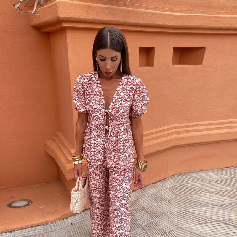 Luna – Oversized Linnenblend Blouse Zomer Set