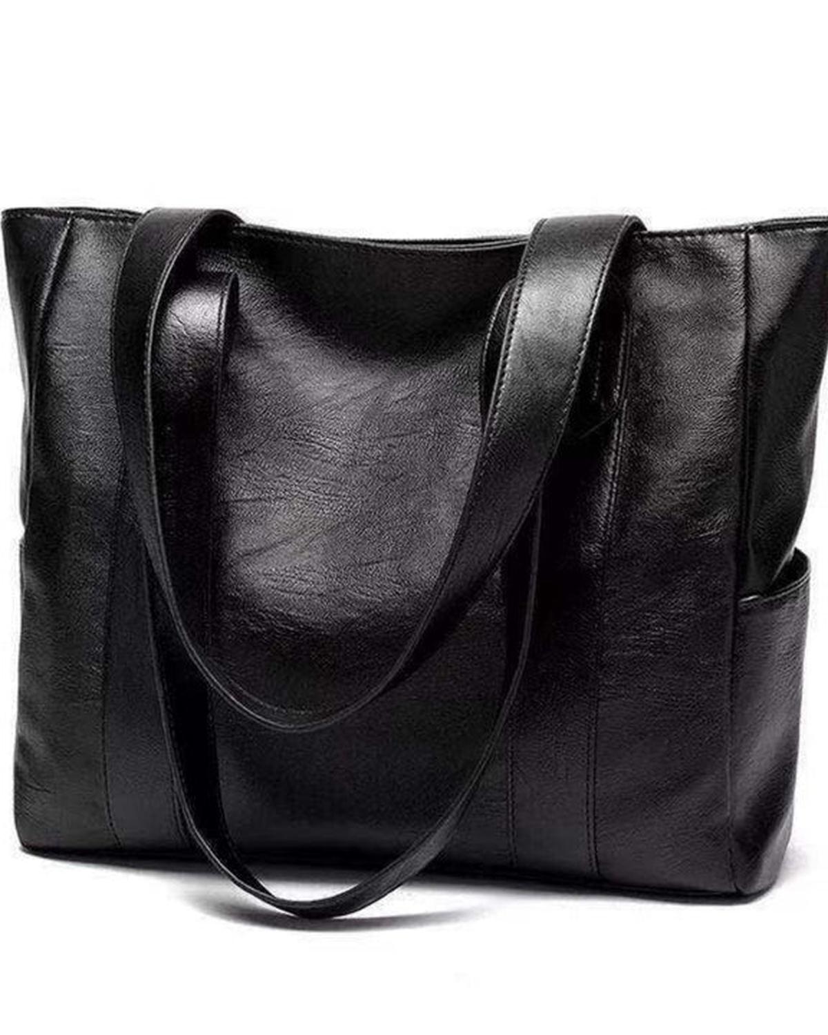 Aira – Vintage Ruime Leren Schoudertas