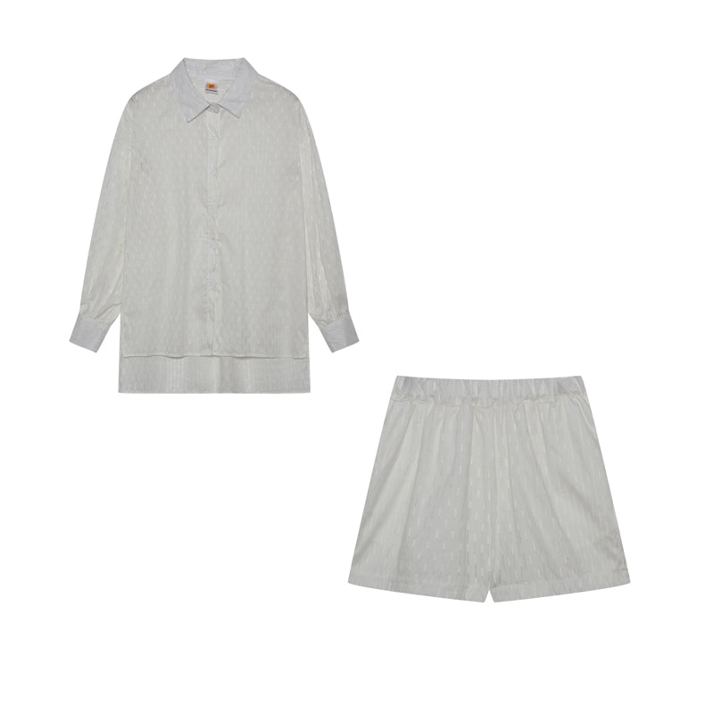Isla – Katoenen Zomer Set Met Button-up Shirt & Relaxed Shorts