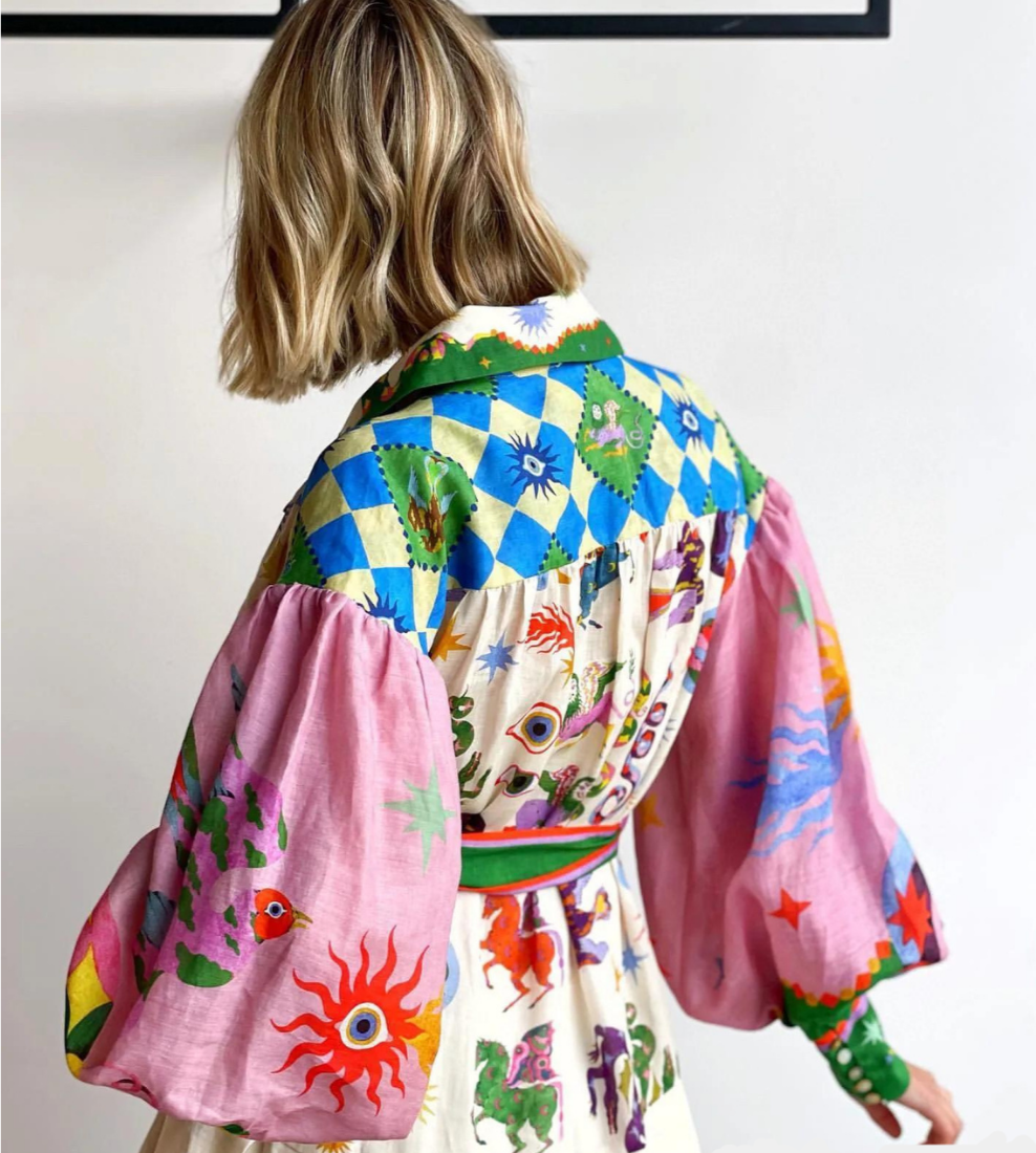 Giorgia – Kleurrijke Italiaanse Print maxijurk