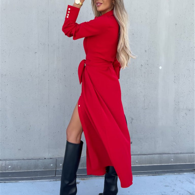 Nina – Warme maxi-jurk met elegante snit en zachte stof