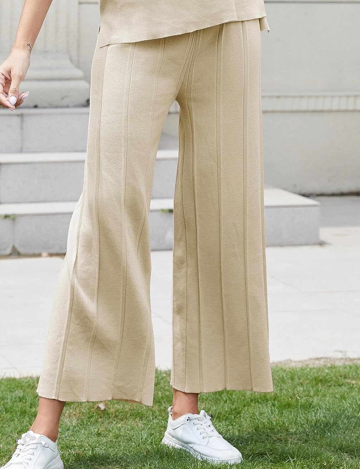 Olivia - Tweedelige Dames Set met Gebreide Trui & Broek