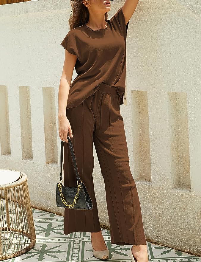 Olivia - Tweedelige Dames Set met Gebreide Trui & Broek