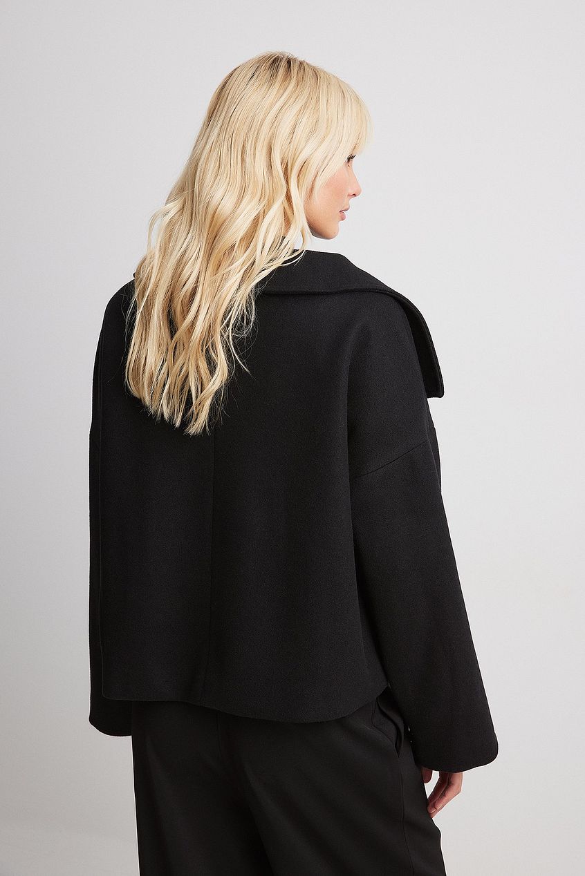 Elise - Korte Oversized Dubble breasted Wollen Jas