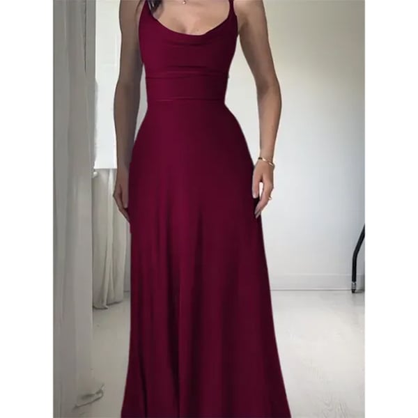 Anby – Gedrapeerde maxi-jurk van zachte stof met elegante snit