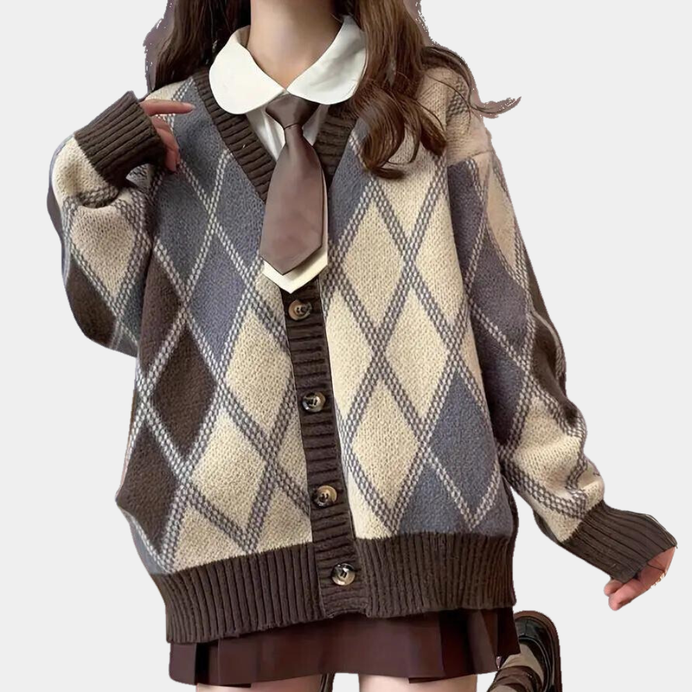 Carol – oversized vintage cardigan vest
